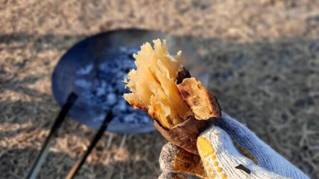 焚き火-焼き芋-ビワコマイアミランド