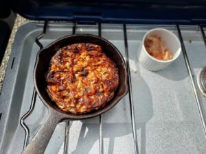 キャンプ料理-キャンプ飯-スキレット-お好み焼き