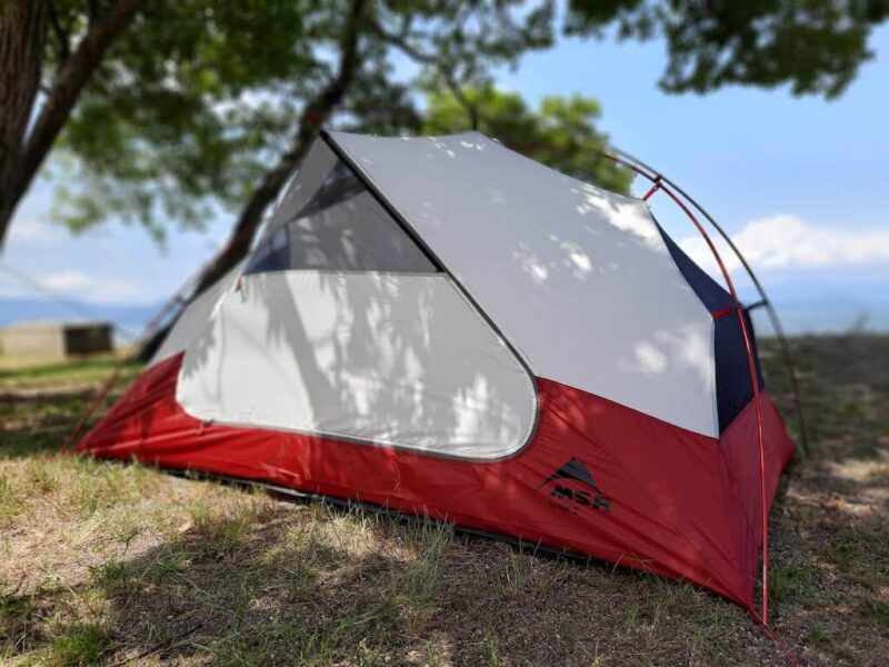 アウトドア テント/タープ MSRのテント「エリクサー2グリーン」は、ソロキャンプにおすすめの 
